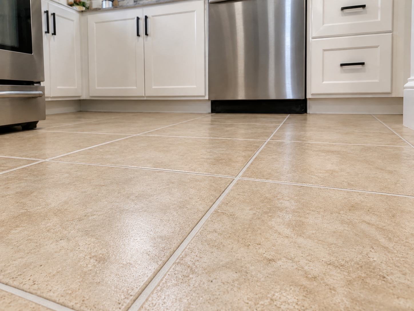 Tile and grout after professional cleaning
